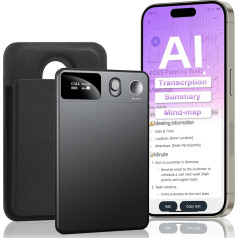 AI Voice Recorder with Write Function and Summary App Control Voice Recorder Voice Recorder with AI Technology, One Touch Recording Listening Device Recording Device Mini