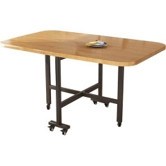 Ausziehbarer klappbarer Esstisch aus Holz – kompaktes Design mit Blättern für kleine Räume, stilvolle und vielseitige Sitze, 6–8 cm, ideale Küchen- und Schlafzimmermöbel, 120 x 100 x 75 cm