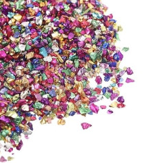 Unregelmäßige Glas Epoxidharz Füllstoffe für Nageldesign mit Glatter Oberfläche und Hautfreundlich 200g Beutel für Resin Gießen und Schmuckherstellung