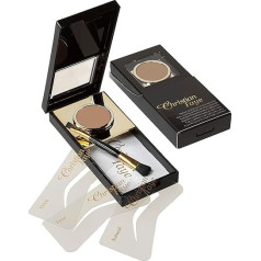 Christian Faye Eyebrow Makeup Semi Permanent Waterproof Smudge-proof Up to 24 Hours with 3 Stencils (Brown)