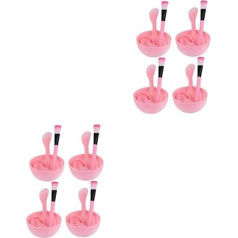 8 Sets Brush for Spray Bottles Spray Mist Bottle Mixing Bowl Spray Bottle Cosmetic Tool Bowl Stick Cream Face Brush Makeup Brushes Spray Bottle Pink