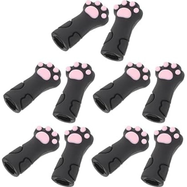 10 Stück Nagelhautzangen Schutzkappen aus Weichem Silikon Katzenpfoten Design Elastisch und Stoßdämpfend Kompatibel mit Maniküre und Pedikürezangen für Nagelstudio und Private