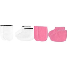 OUNONA 2 sets of paraffin bath for hands and feet, wax gloves and foot warmer, manicure gloves, spa foot covers, nail care tool