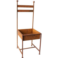 Bornhöft Chair for Planting Rust Patina 114 cm Rusty Garden Decoration Flower Stand Planter Chair Garden Decoration Flower Pot