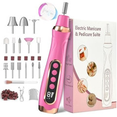HengYuanler Professionelles Maniküre-Pediküre-Set, schnurlos, elektrisch, Nagelfeilen-Set, 6 Geschwindigkeiten, schnurloser Nagelbohrer für dicke Nägel, Zehennägel, Nagelhaut, Hand, Fußpflege
