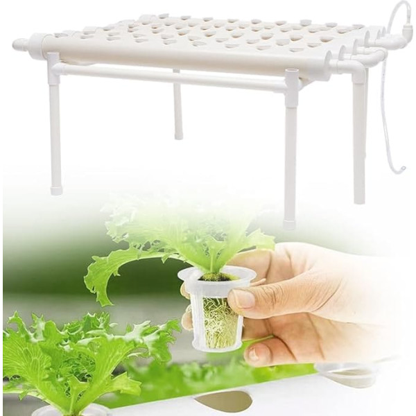 1 Layers 54 Plant Sites Hydroponic System, Hydroponic Gardening System, Grow Set, Hydroponic Gardening System for Home, Garden, Balcony, Vegetables