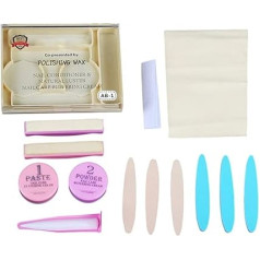 Nagelpflegeset | Nagelstempel und Glanz-Set | Polierwachskorn-Datei | Komplettes Glanzverbesserungscreme-Set für ein glänzendes glattes Finish