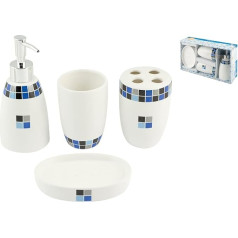 Home Lilly Bathroom Set, Ceramic, Ivory