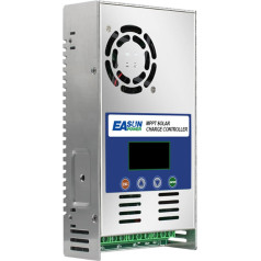 POWLAND Solar Charge Controller 60A MPPT Solar Charge Controller 12V 24V 36V 48V Car Detection, Max PV 180Voc, LCD Backlight, Solar Charge for GEL/SEL/FLD/Lithium Battery