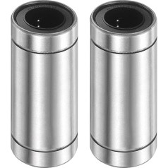 sourcing map LM16LUU Linearkugellager, 16 mm Bohrungsdurchmesser, 28 mm Außendurchmesser, 70 mm Länge, doppelseitige Gummidichtung, Linearbewegungslager für 3D-Drucker, CNC-Maschinen-Anwendungen