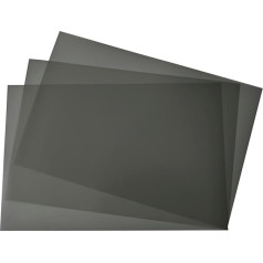 Polarized Film Sheets, 21 x 15 cm, Linear Polarizing Filter, Non-Adhesive, for Education, Physics, Photography, Lighting, Pack of 3