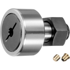 sourcing map C-CF20-1/KRV47 X Nadelrollenbolzen-Schienenlager, 47 mm Rollendurchmesser, M20-Bolzentyp für Werkzeugmaschinenführungsschiene, Schlitzkopf)