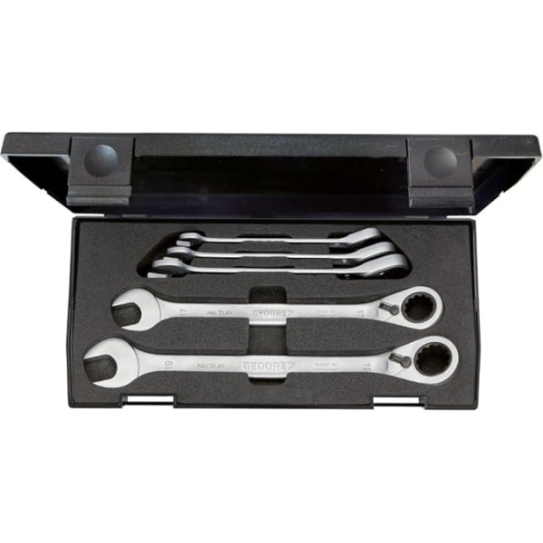 Gedore 7-Piece Ur Reversible Spanner Set with Ring Wrenches 5/8 – 19 mm