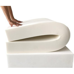 Custom Foam Cushion, High Density Foam, White Foam for Sofa, Replacement Foam, Seat Cushion, Pet Bed, Foam Cut (Thickness 5 cm, 150 x 50 cm)
