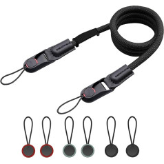 Camera Strap Quick Release Climbing Rope Camera Strap Camera Neck Shoulder Strap for SLR DSLR Digital Mirrorless Camera (Black)