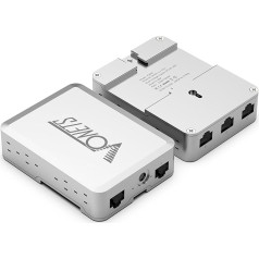 VONETS VS500 Industrial 5 Ports Gigabit Switch Ethernet RJ45 Splitter Extend LAN Network Port, 4 Ports (10/100/1000Mbps) + 1 Uplink Port, Plug & Play Metal Design Universal for Network Devices