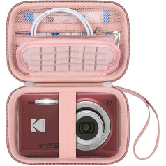 Canboc Carrying Case for Kodak PIXPRO FZ55/FZ45/FZ43/FZ53 16MP Digital Camera, Video Vlogging Camera Case, Zipper Mesh Pocket Fit Cable, Rose Gold (Case Only)