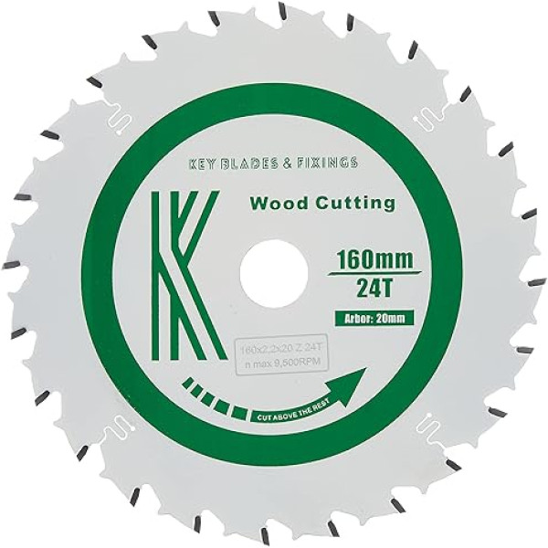 2202 Key Blades & Fixings 160mm x 20mm x 2.2mm 24T For Festool TS55 Teflon Coated Professional Saw Blade
