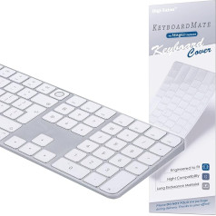 Keyboard Cover Compatible with Magic Keyboard (2024 Model A3119 European Layout, with Touch ID, with Numeric Keypad) - Ultra Thin Keyboard Cover