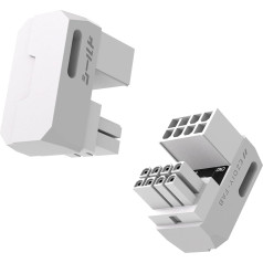 EZDIY-FAB Shield Series 8-Pin PCIe GPU Power Adapter, 180-Degree U-Turn Angled Connector, Aluminium Design for Graphics Card Standard Type, White, Pack of 2