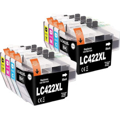 LC422XL Cartridges for Brother LC422 LC422XL Compatible with Brother MFC-J5340DW Cartridges for Brother MFC-J5345DW MFC-J5740DW MFC-J6940DW MFC-J6540DW (2 Black, 2 Cyan, 2 Magenta, 2 Yellow)
