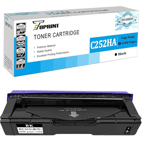 TOPRINT SP C252 C262 C252HA C262HA Compatible Toner Cartridge Black High Capacity 6500 Pages for SP C252 C252DN C252SF C262 C262Dnw C262SFNW Printer
