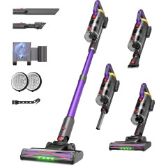 UNINELL HOME Battery Vacuum Cleaner 48000 Pa/550 W/65 Min, Vacuum Cleaner Wireless Self-Charging with LED Display, Battery Vacuum Cleaner, Anti-Tangle Brush, Super Quiet for Carpets, Hard Floors and