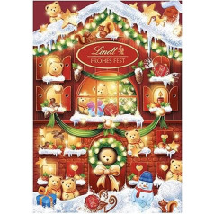 Lindt Chocolate Teddy Advent Calendar 2023 | 172 g | 24 Sweet Surprises, Partly Filled with Milk Cream | Chocolate for the Christmas Season | For Children | Chocolate Gift