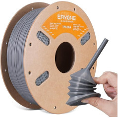 ERYONE TPU Filament 1.75 mm, 3D Printer Filament, Flexible TPU Soft Filament, TPU 90A, Dimensional Accuracy +/- 0.03 mm, 1 kg 1 Spool (2.2 lbs), Grey