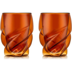 Bodum Pavina Paris Double Walled Glasses Set of 2 Transparent Red - 270 ml Cups - Dishwasher Safe Thermal Mug - Mouth-Blown Borosilicate Glass