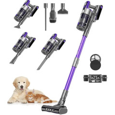 Redkey X18 Battery Vacuum Cleaner 60KPa/650W/80Mins, 8-in-1 Anti-Tangle Vacuum Cleaner Wireless with Display, LED Brush, Intelligent Automatic Mode, for Pet Hair/Carpets/Hard Floors/Car