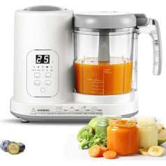 TopStrong Baby Food Maker, Baby Food Maker Steamer with Steaming, Mixing, Defrosting & Heating, Multifunctional Baby Porridge Maker with Self-Cleaning Function, Food Processor for Baby Food