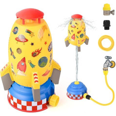 Rocket Water Sprinkler Children Outdoor, Water Toy Garden, Lawn Sprinkler Children, Outdoor Water Toy Sprinkler for Children Rocket Shape