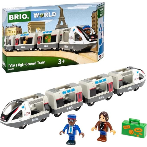 BRIO World - 36087 Trains of The World TGV High Speed Train | Toy Locomotive for Children from 3 Years