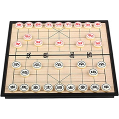 Xiangqi Magnetic Chinese Chess Game, Portable Travel Folding Board Game, Traditional Classic Educational Strategy Games, Board Spiral (32 x 32 x 2 cm)