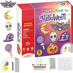 Bajbumgn Plaster Figures for Painting Halloween Crafts, Shape Decoration | Kids Classroom Pumpkins, Skull Figures, Painting Craft Kit Set, Unpainted Pumpkin, Ready