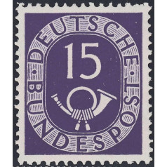'Gold, BRD No. 129 postfrisch tested Posthorn 
