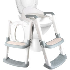 talifoca Children's Toilet Seat Toilet Trainer with Stairs, Upgraded Children's Toilet for Boys and Girls, 2-in-1 Children's Toilet Seat with Stairs, Splash and Non-Slip Running Board
