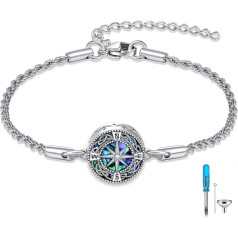 Urnen Armband für Asche Sterling Silber Kremation Keepsake Anhänger Medaillon Armband für Damen