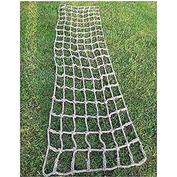 Climbing Cargo Net, Outdoor Rope Climbing Net, Hanging Bridge Fence for Backyard Tree House Equipment Set (1 x 4 m (3.3 x 12.12 ft))