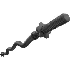 TREX SPORT Barbell Bar SZ Curl Bar TX-120LCP | 120 cm Steel Dumbbell Bar for Strength Training, 25 mm | Non-Slip Handles & Spinlock Collars, up to 100 kg Load Capacity