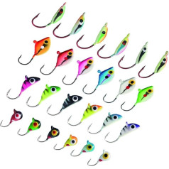 Bassdash Ice Fishing Lure Artificial Bait Ice Fishing Lure Jigs Winter Ice Jigging Crappie Sun Fish Perch Walleye Pike