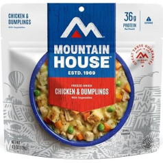BTkviseQat Mountain House Chicken & Dumplings Freeze Dried Backpacking & Camping Food Survival & Emergency Food