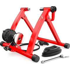 Sportneer Bicycle Trainer, Steel Exercise Bike, Magnetic Stand with Noise Reduction Wheel