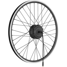 E-Bike hub motor front wheel, spoked, black, 20 inches/26 inches/28 inches, 36 V/48 V, 250 W, e-bike, electric bicycle, pedelec