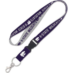 Kansas State Wildcats Heather Lanyard with Detachable Buckle, 1-inch, Multi-Colour, Large