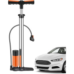 Hochdruckpumpe, Handpumpe, tragbar, aus Edelstahl | Zubehör für Reifen für Wandern, Camping, Paintball, Sport, Schwimmen, Jagd, Picknick, Outdoor, Tauchen