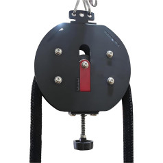 Endlos-Kabelzuggerät,Kabelzuggerät,Drehbarer, Einstellbarer Widerstand,Geräuscharme Rollen,Nylonseile,Geeignet für Zuhause und Fitnessstudio Black