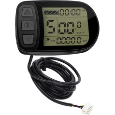 Display KT-LCD5, on-board computer, speedometer display, LCD display, illuminated, multifunctional, e-bike, electric bike, 24 V/36 V/48 V