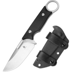 Kizer Cabox Fixed Knife with Sheath, 8.53 cm 154 cm Steel Fixed Blade Hunting Knife G10 Handle, Drop Point Small EDC for Camping, Hunting Knife, Survival 1048C1